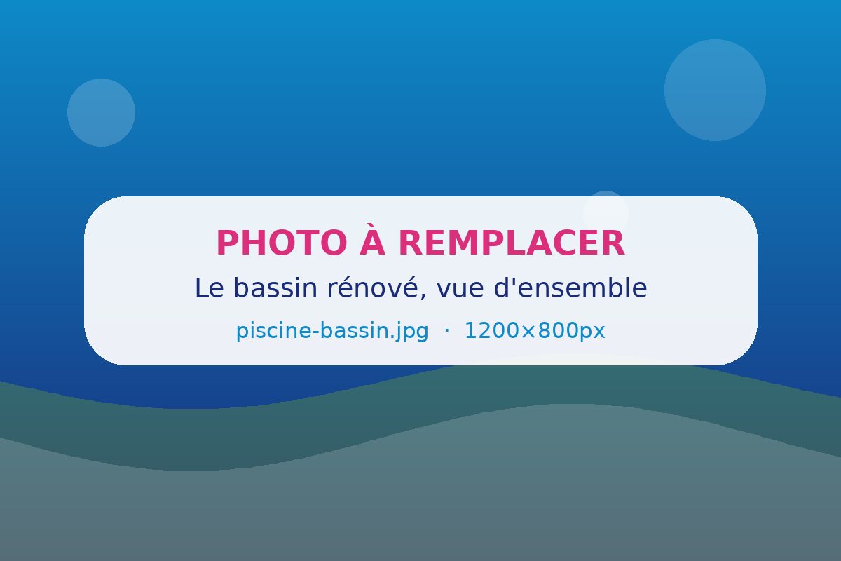 Le bassin chauffé à 33 °C réservé aux enfants