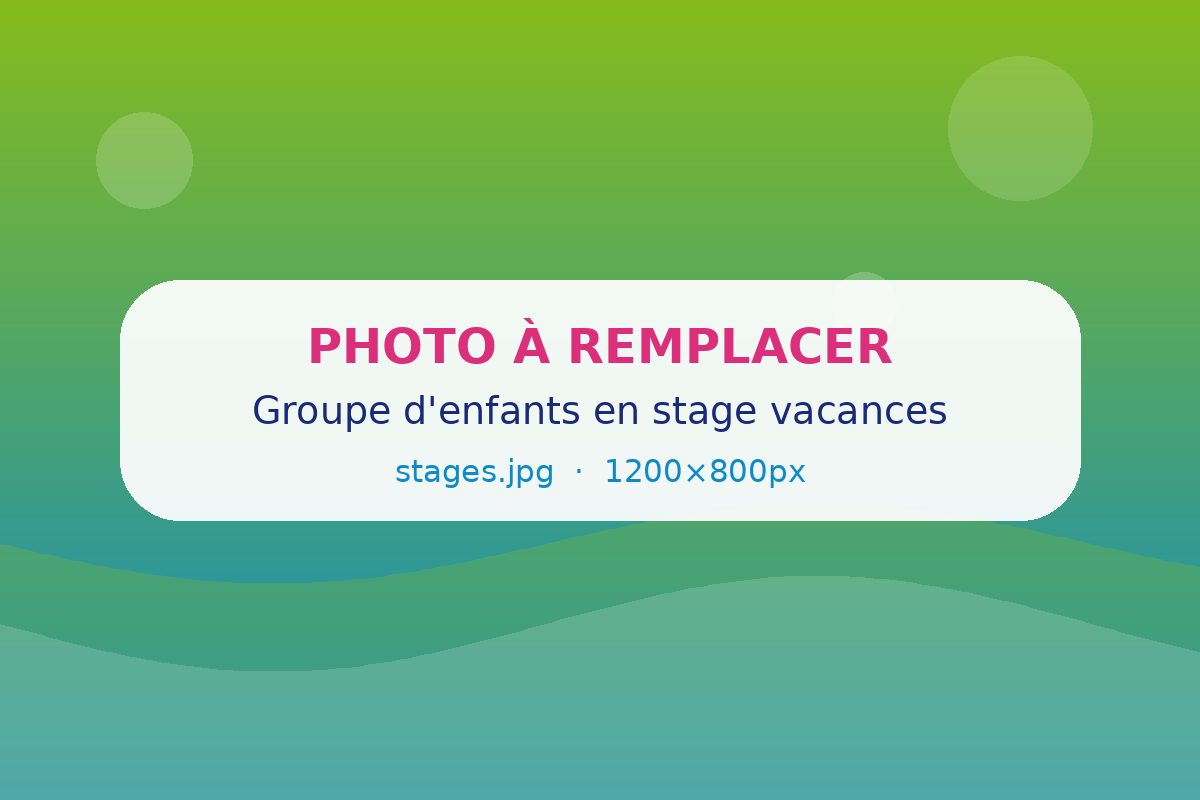 Groupe d'enfants pendant un stage vacances Eden Kids